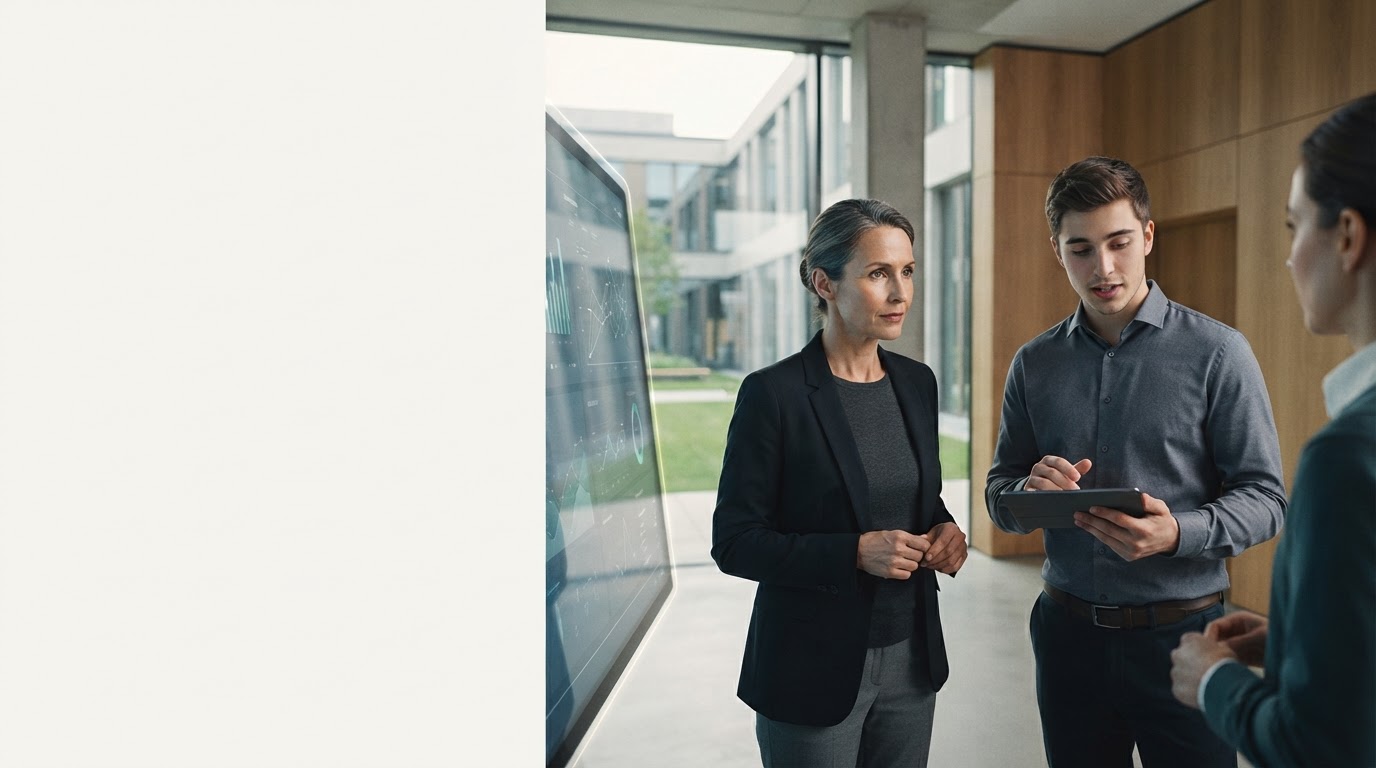 Gehalvon KI – ruhiges, modernes Büro als Sinnbild für datenbasierte Investitionsentscheidungen